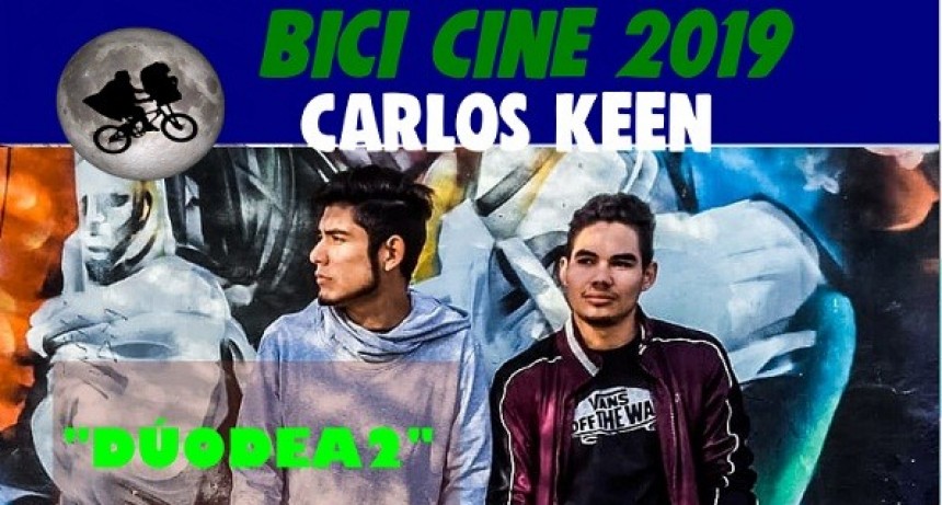 Bicicine y artistas en el Centro Cultural de Carlos Keen