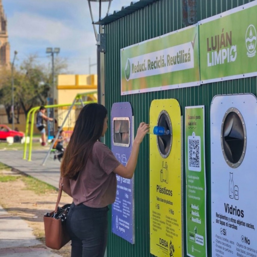 Luján Limpio: los Ecopuntos registraron más de 2 toneladas de residuos reciclables por mes