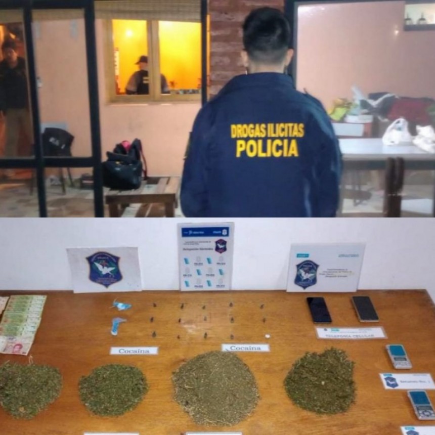 Seguridad: un detenido en allanamientos por venta de drogas en los barrios Ameghino y Juan XXIII
