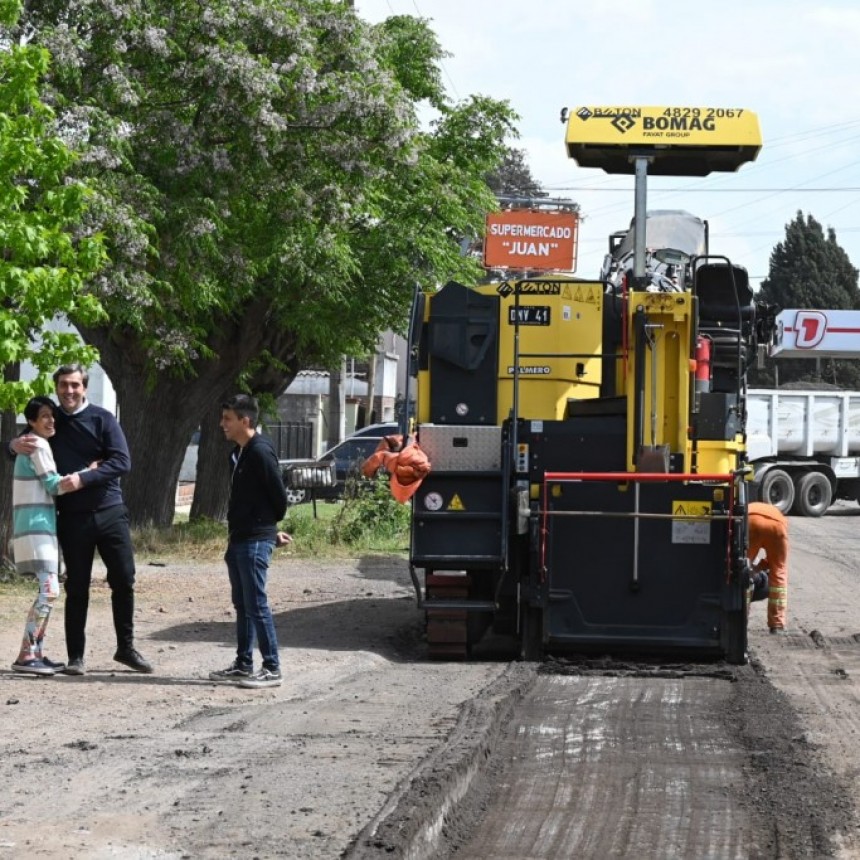 Comenzaron las obras de repavimentación del acceso a Jáuregui por 25 de Mayo